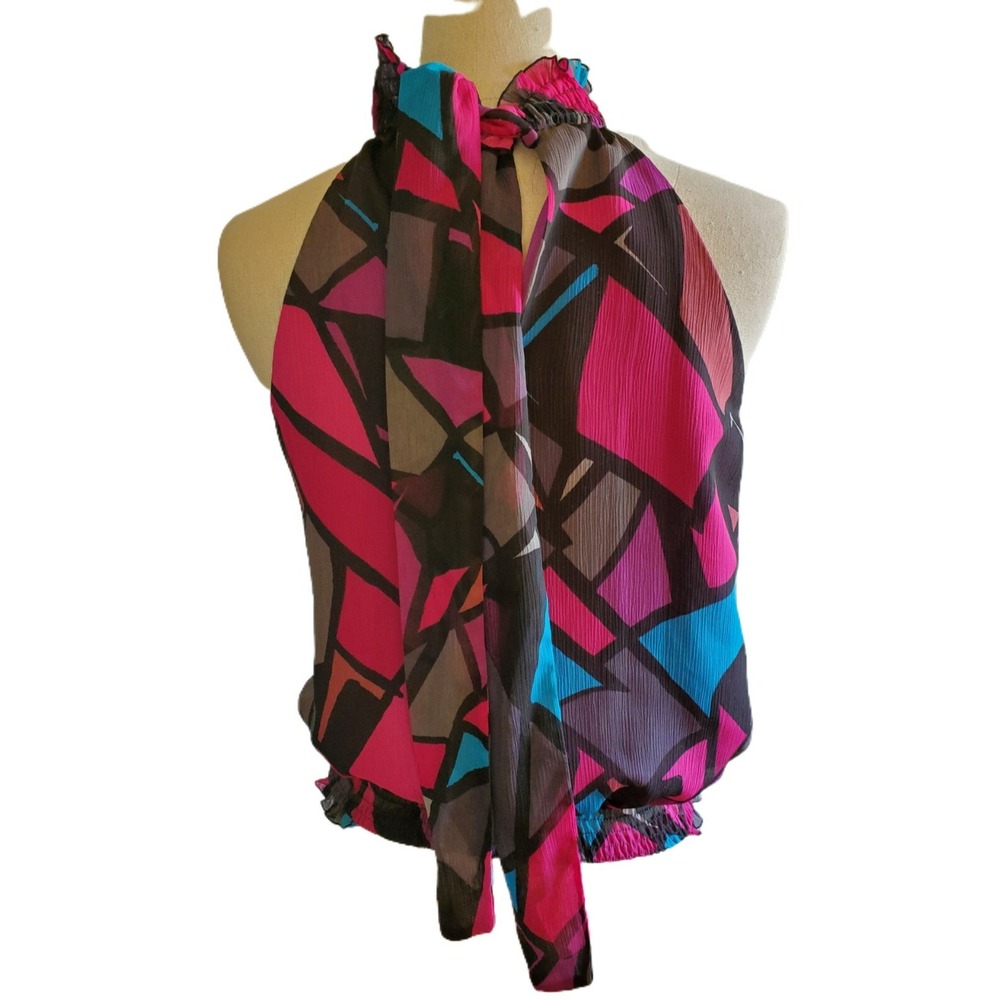 Women's Alfani Colorblock Blouse Size‎ 6 - Picture 2 of 6